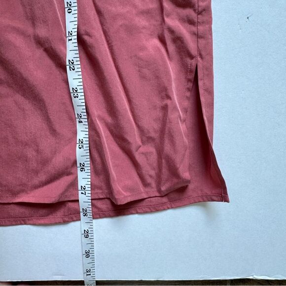 Eileen Fisher Sandwashed Tencel Stand Collar Top Chutney Petite Medium NWT - Picture 5 of 7